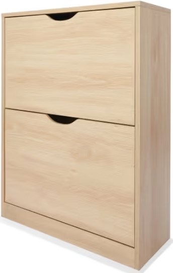 Kmart 43158379 2 Compartment Rattan Shoe Cabinet