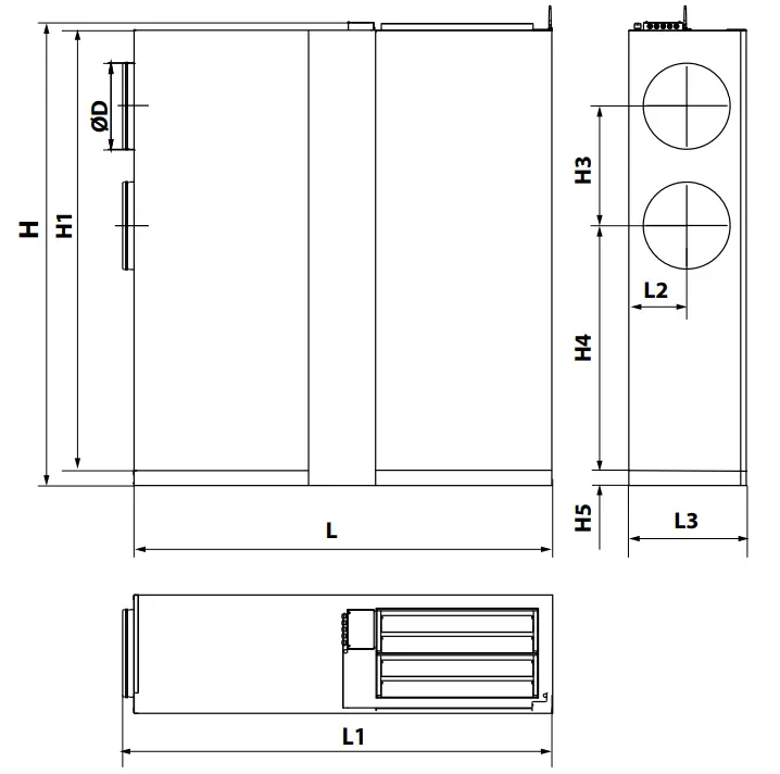 BLAUBERG Ventilation CIVIC EC LBE 1200 Single Room Air Handling Unit-fig2