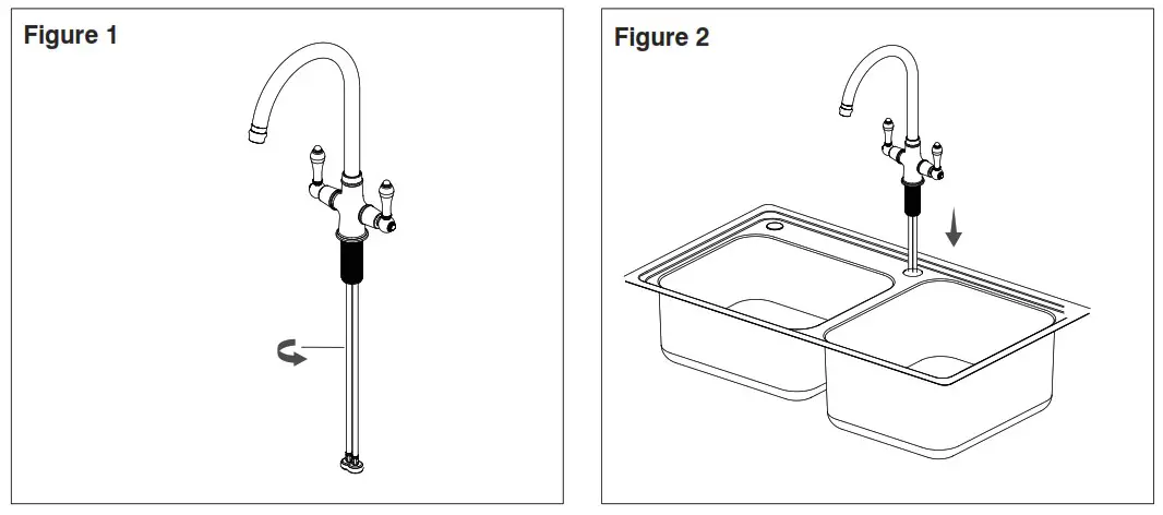 clearwater Elegance Brushed Brass Tap - INSTALLATION 2