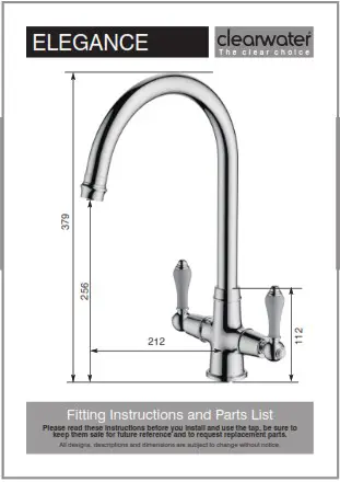 clearwater Elegance Brushed Brass Tap - Please Keep Me Safe