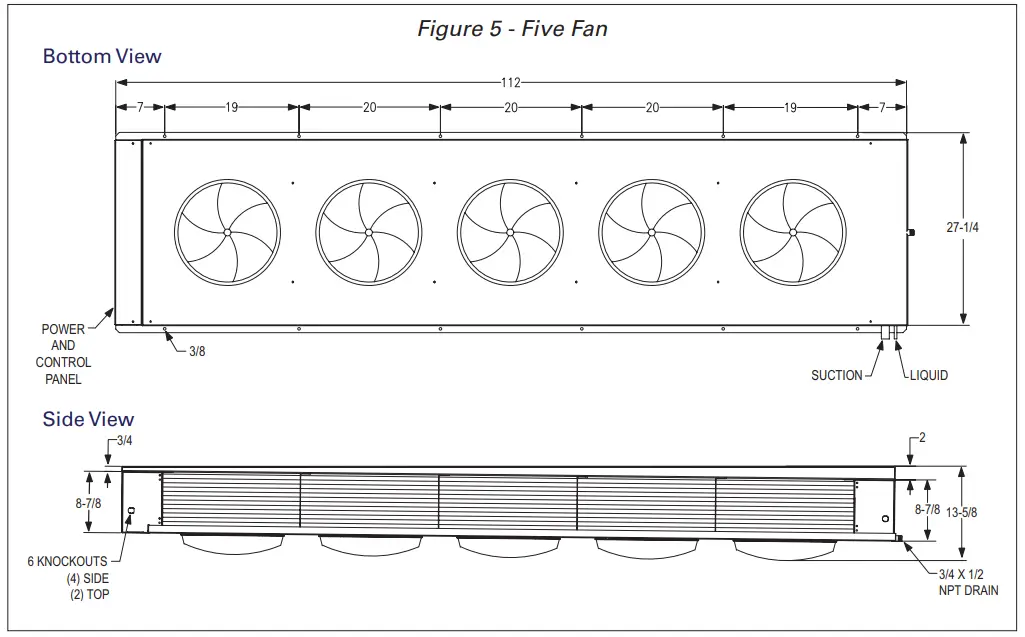 Russell RU-RLV-1021A Low Velocity Center Mount Unit Cooler - Fig 12