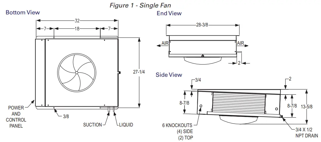 Russell RU-RLV-1021A Low Velocity Center Mount Unit Cooler - Fig 6