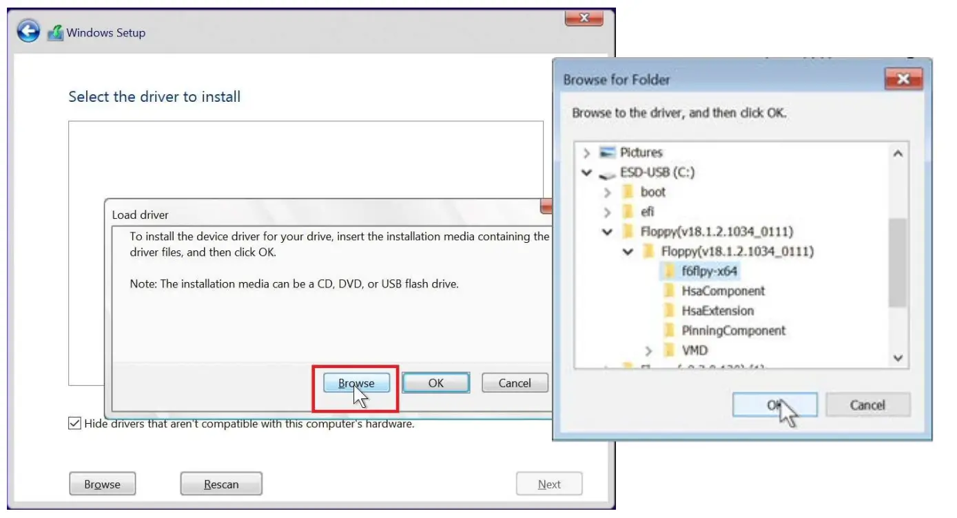 Installing Windows® on a RAID volume