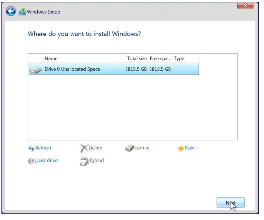 Installing Windows® on a RAID volume