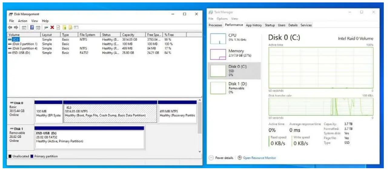 Installing Windows® on a RAID volume