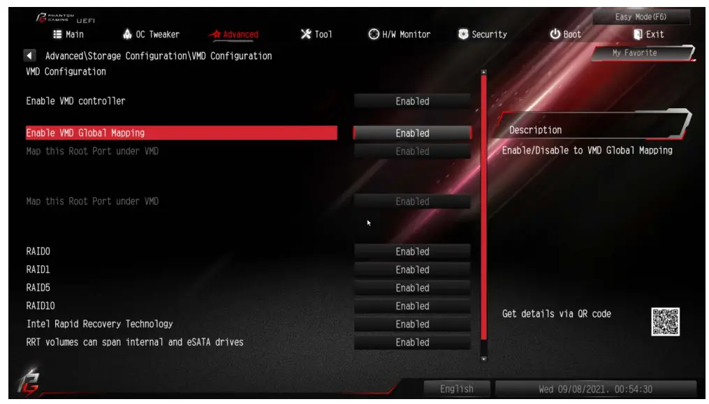 Configuring a RAID array Using UEFI Setup Utility