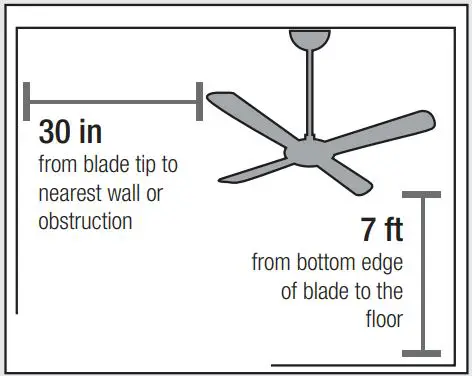 Hunters Fan 50999 Parkview 52 inch Polished Nickel Installation Guide - Check the room dimensions