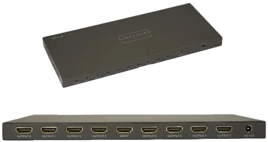 SIMPLIFIED MFG SP1 8 4K Compatible HDMI Splitter -