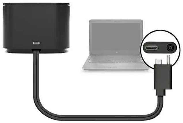 hp 2UK37AA Docking Station Port Replicator - Connecting to a Thunderbolt