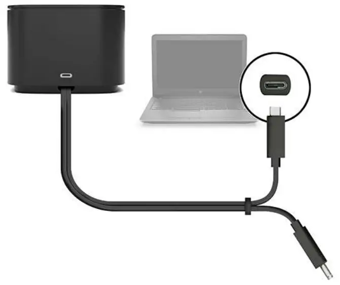 hp 2UK37AA Docking Station Port Replicator - Connecting to a USB 2