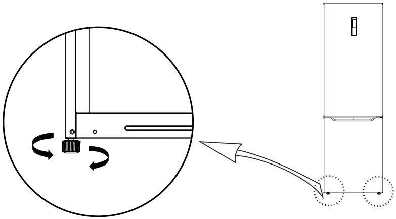 IKEA 504.901.24 MEDGÅNG Fridge Freezer - Levelling feet