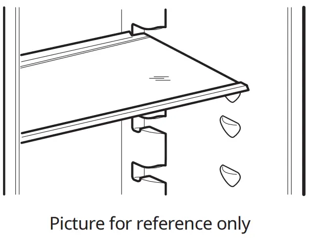 IKEA 504.901.24 MEDGÅNG Fridge Freezer - Movable shelves