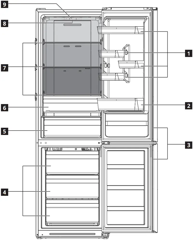 IKEA 504.901.24 MEDGÅNG Fridge Freezer - Product overview