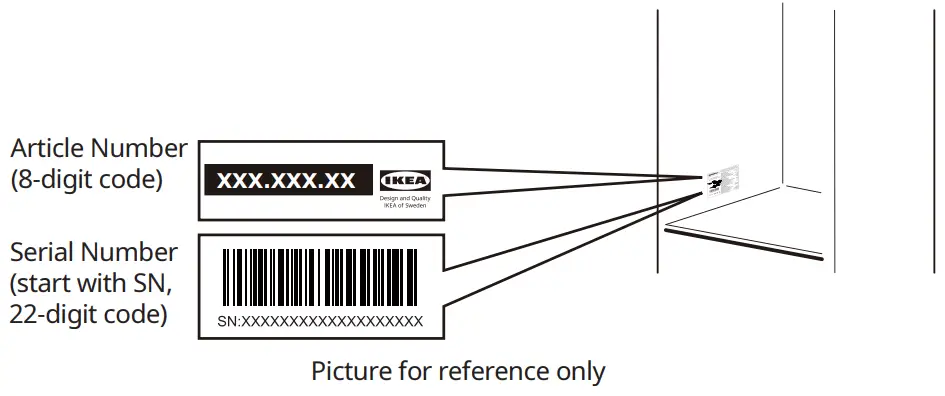 IKEA 504.901.24 MEDGÅNG Fridge Freezer - serial number