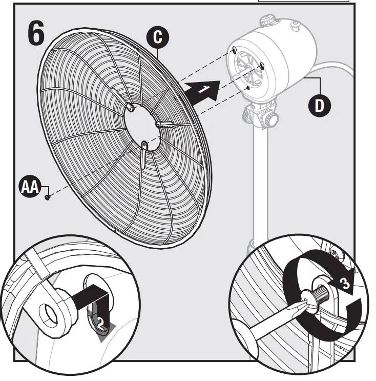 Motor and Grille Assembly