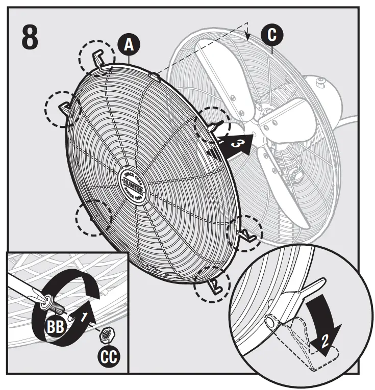 Motor and Grille Assembly