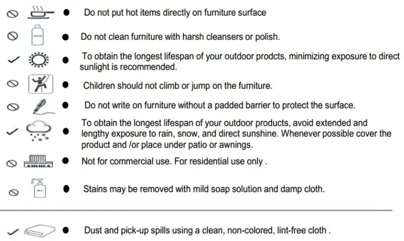 OEHHA Proposition 65 Instruction Manual - Care & Maintenance