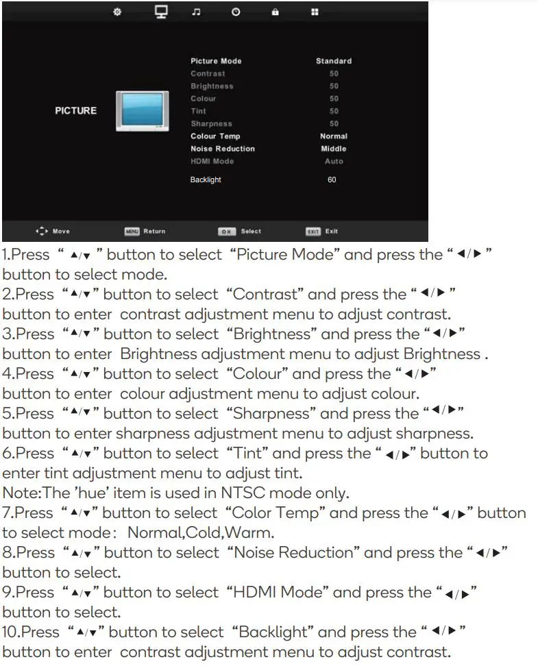 Kogan 24” HD LED TV User Guide - PICTURE