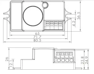HYTRONIK Built in Microwave Motion Sensor with 50 SIG Mesh HC005SBT - fig1