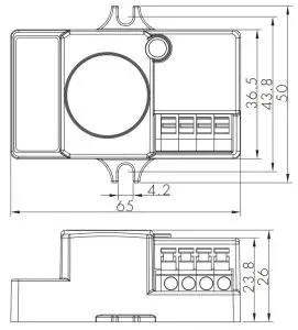HYTRONIK Built in Microwave Motion Sensor with 50 SIG Mesh HC005SBT - fig3