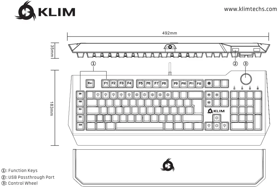 KLIM VIDI Gaming Keyboard - Overview