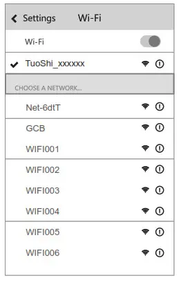 TOUSHI TS720W Wall-plug WiFi extender- Cellphone setting