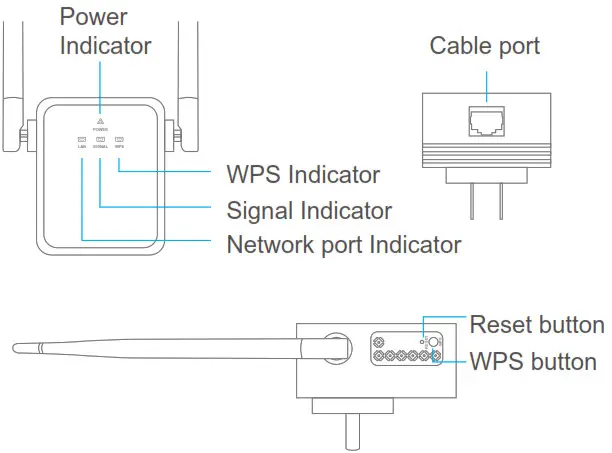 TOUSHI TS720W Wall-plug WiFi extender