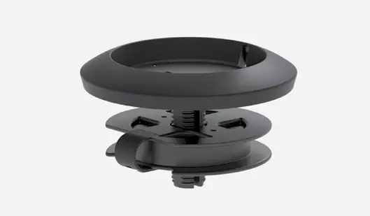 Rally Mic Pod Mount in Graphite and white