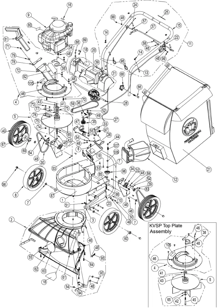 KVSP TKVSP PARTS DRAWING