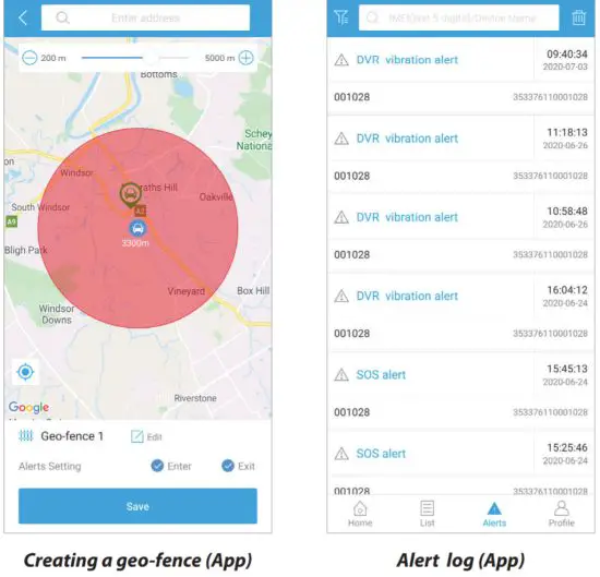 SECURVIEW MDVR J400 4G WiFi In Vehicle Surveillance and GPS Tracking System - Geo-fences