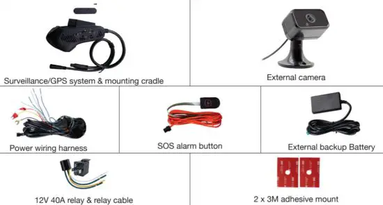 SECURVIEW MDVR J400 4G WiFi In Vehicle Surveillance and GPS Tracking System - Included Components