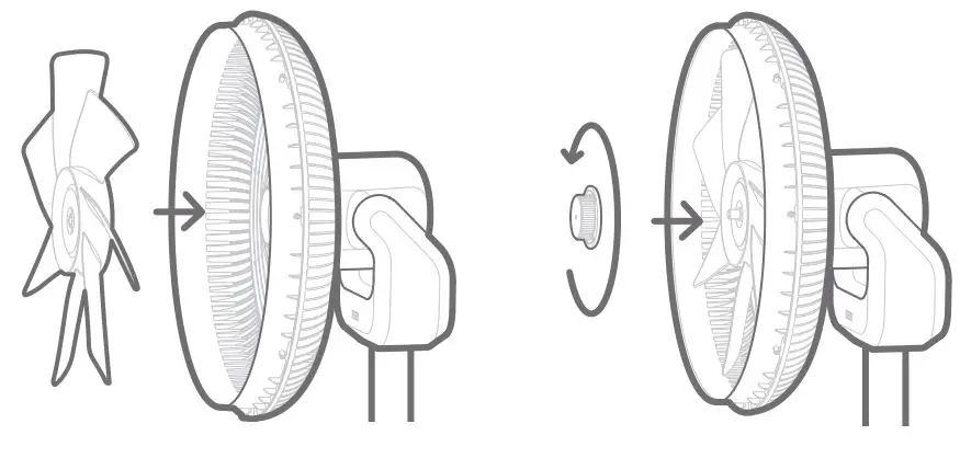 smartmi XHS02ZM Air Circulator Fan - Installing the fan blades