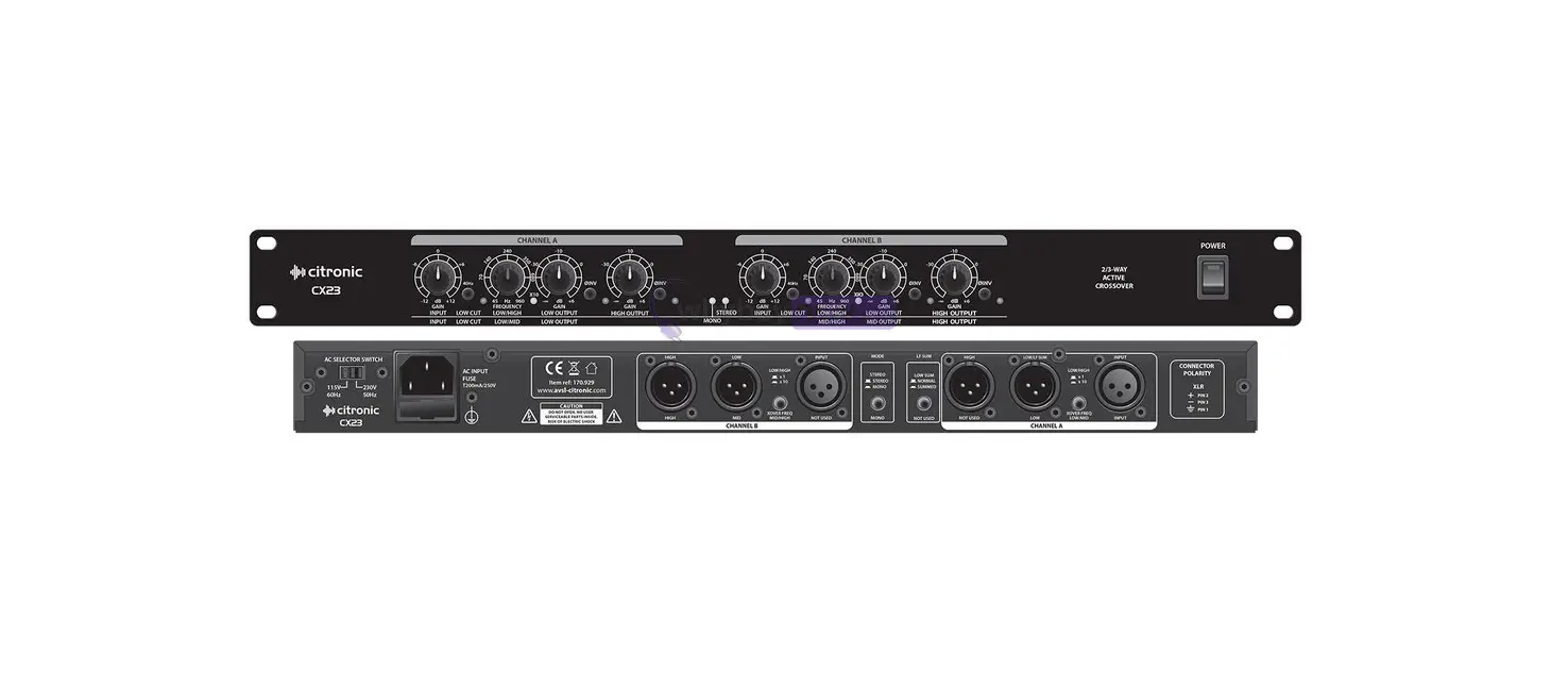 Citronic Cx23 Active Crossovers User Manual