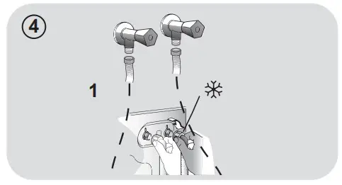 euronics H3D4965DCE Washer Dryer - connection