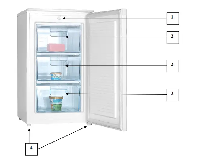 ICEKING RZ83WE 50cm Under Counter Freezer - figure 1