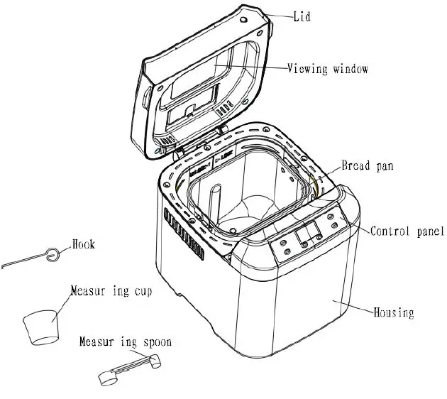 H Koenig BAKE320 Bread Maker fig 1