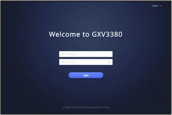 GXV3380 - Login