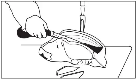 Cusisinart Electric Knife - Carving the breast