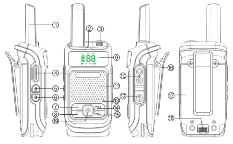 pofung F19 FRS Two-Way Radio 1