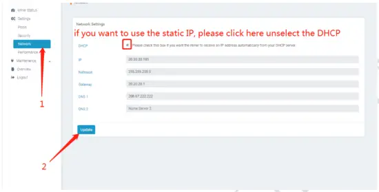 Network configuration