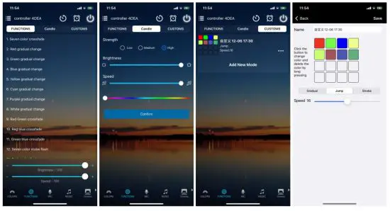 Jm Zengge ZJ YBCDS RGB1 I40A RGB BT Sound Control LED Controller - Functions