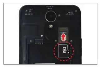 LG K20 Verizon Smartphone - Inserting a microSD card