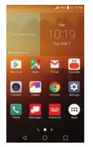 LG K20 Verizon Smartphone - Main panel