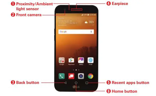 LG K20 Verizon Smartphone - Phone Overview Front View