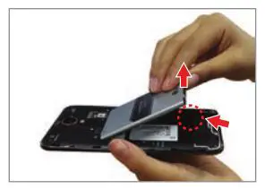 LG K20 Verizon Smartphone - Removing the battery 2