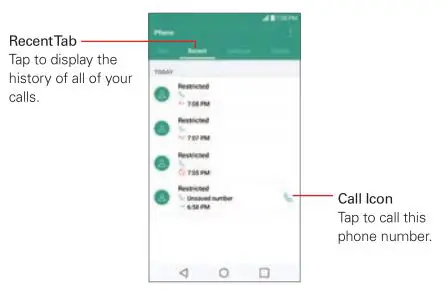 LG K20 Verizon Smartphone - To open the Recent tab