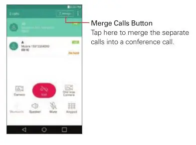 LG K20 Verizon Smartphone - To set up a conference call