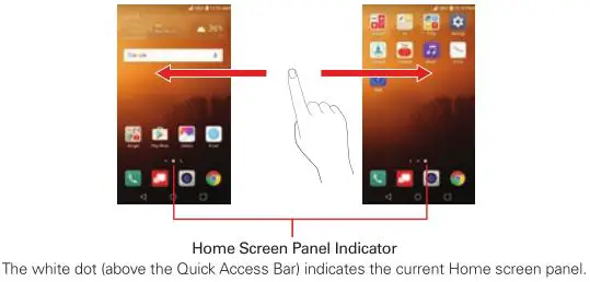 LG K20 Verizon Smartphone - To view other Home screen panels