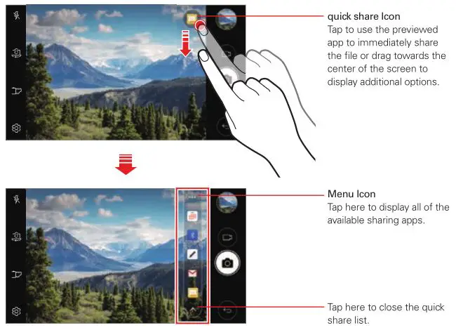 LG K20 Verizon Smartphone - quick share