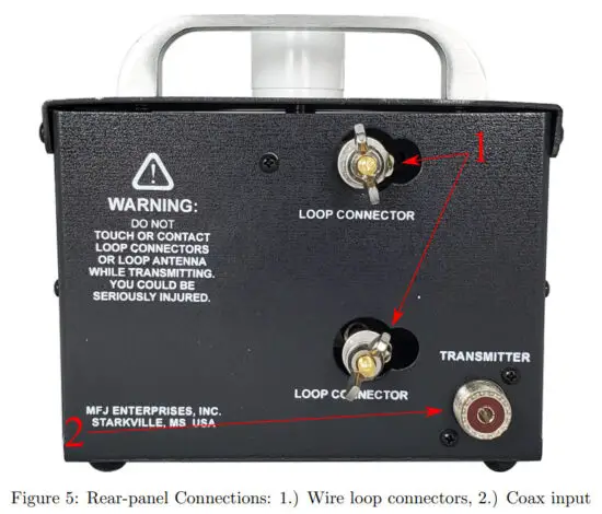 MFJ 933C High Efficiency Magnetic Loop Tuner - CONNECTIONS 1
